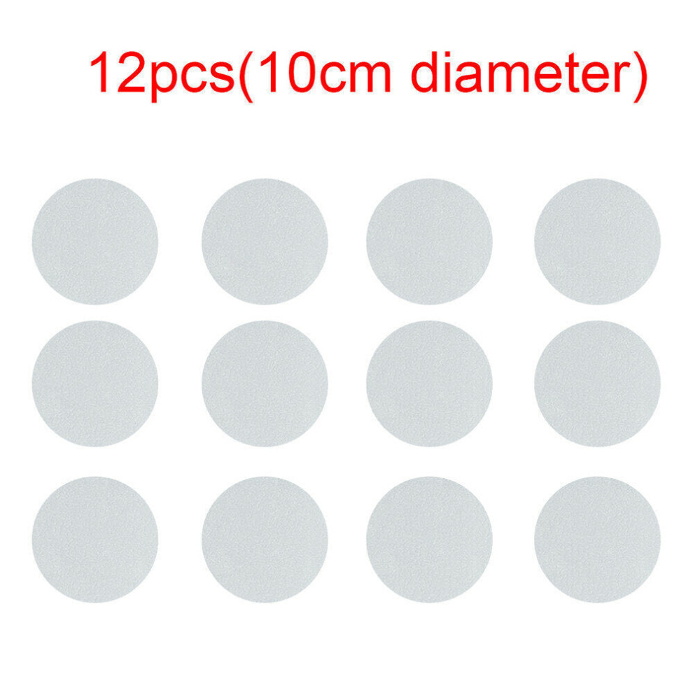 (12pcs) Anti Slip Non-Slip Flower Round Shape Safety Flooring Bath Stickers Tub Shower