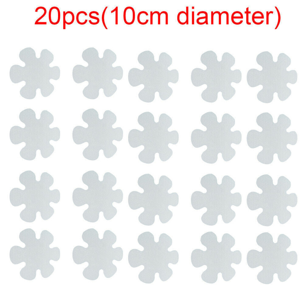 (20Pcs) Anti Slip Non-Slip Flower Round Shape Safety Flooring Bath Stickers Tub Shower