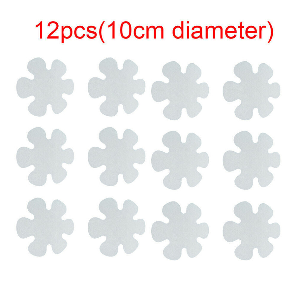 (12Pcs) Anti Slip Non-Slip Flower Round Shape Safety Flooring Bath Stickers Tub Shower