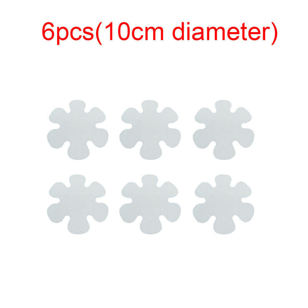 (6Pcs) Anti Slip Non-Slip Flower Round Shape Safety Flooring Bath Stickers Tub Shower