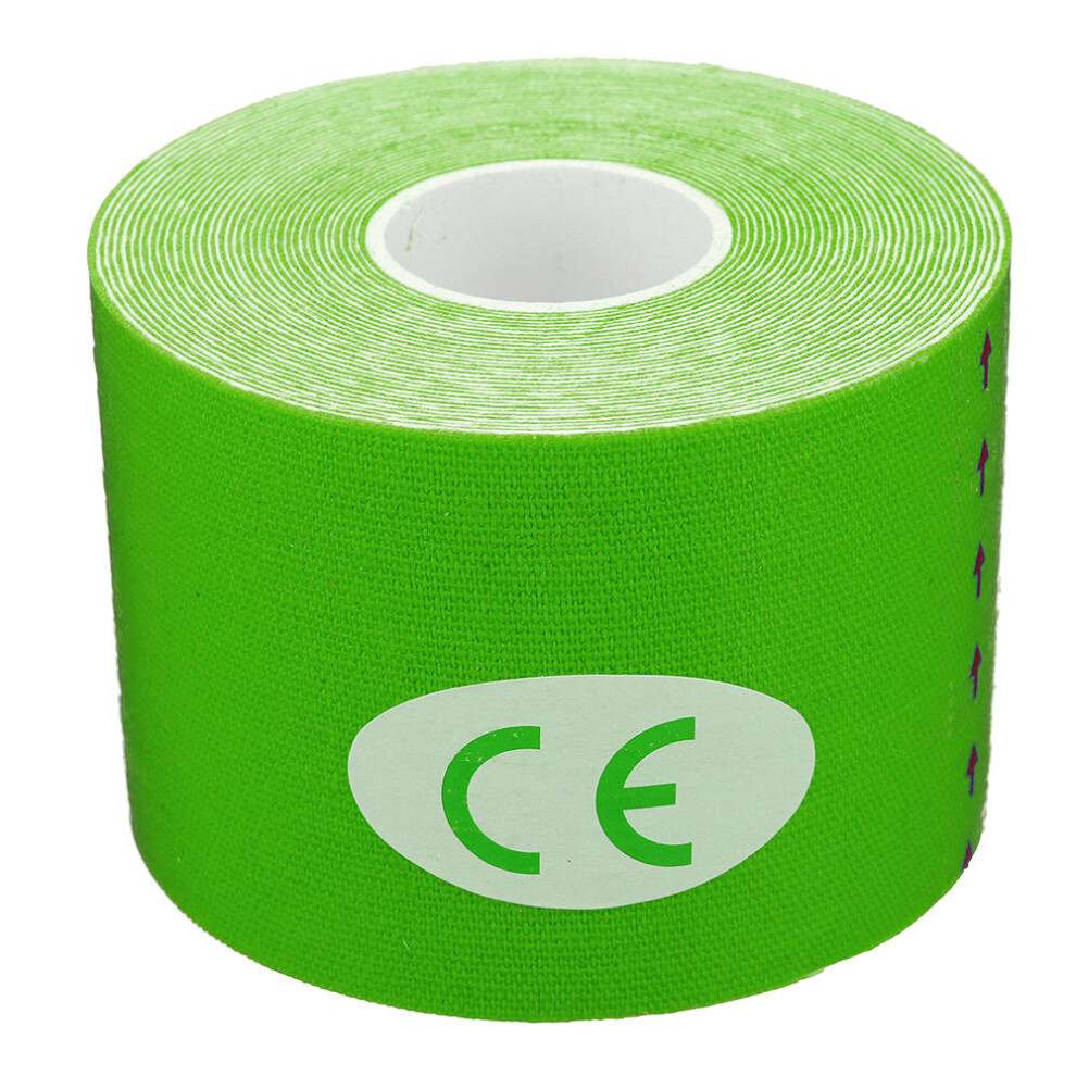 Greenzech Black (Black) 5Cmx5m Kinesiology Elastic Medical Tape Bandage Sports Physio Medical Muscle Ankle Pain Care Support