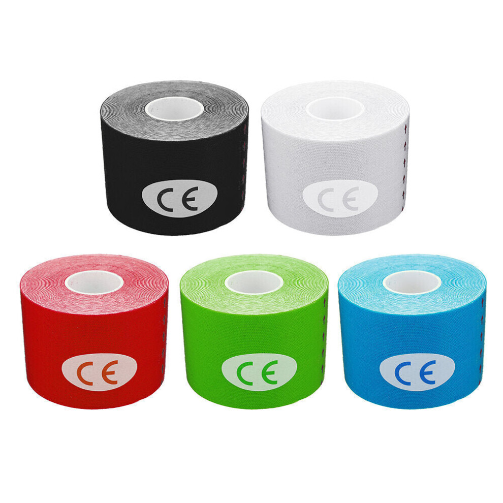 Greenzech Red (Red) 5Cmx5m Kinesiology Elastic Medical Tape Bandage Sports Physio Medical Muscle Ankle Pain Care Support