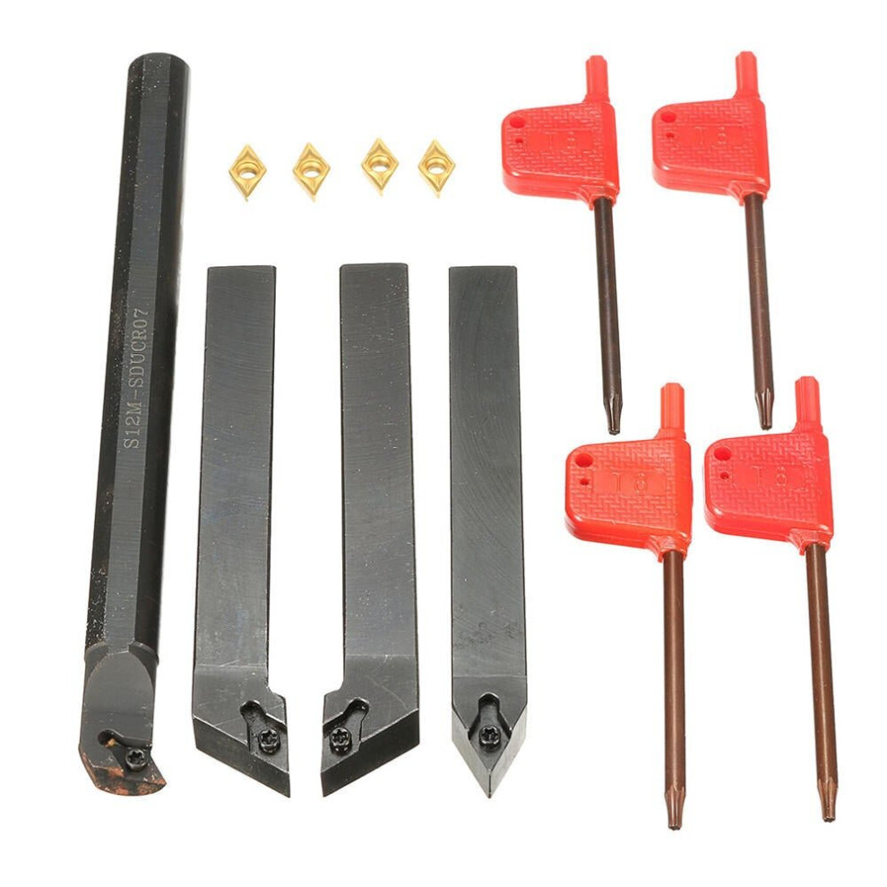 4pcs Turning Tool Holder with DCMT0702 Inserts