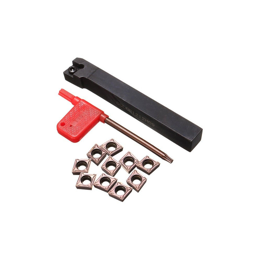 Turning Tool Holder CNC Lathe Tool Cutter With 10pcs CCMT09T304-PM Inserts