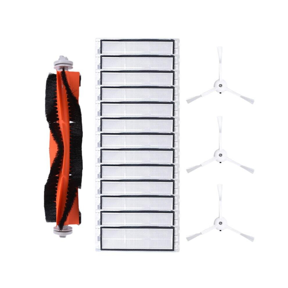 17PCS Cleaning Accessories Parts Main Brush Side Brush Filter Water Tank Filter for Xiaomi Roborock Vacuum Cleaner