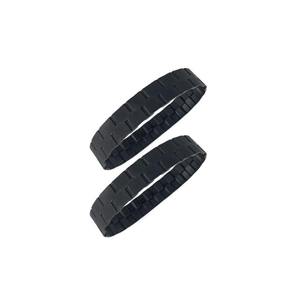 (Black) 2pcs Tire Belt Replacements for Xiaomi Mijia Roborock Vacuum Cleaner Parts Accessories