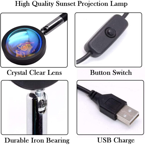 Sunset Projection Lamp LED Floor Lamps Rotation Sunset  Projector Lamp 2