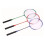 (Red) Badminton Racket Stringing Offensive Single 2PC Bag Set 4