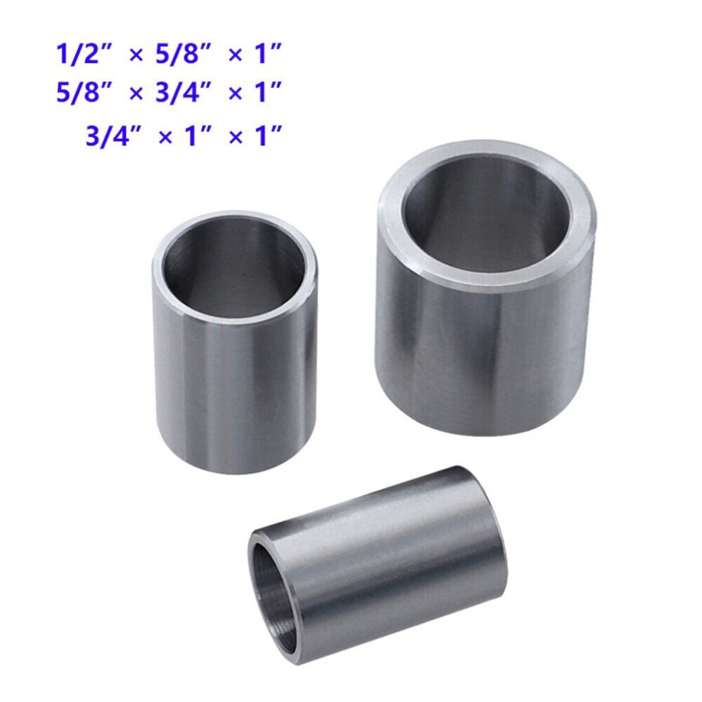 (Set 1:3pcs) 1/2 to 5/8 Inch 5/8 to 3/4 Inch 3/4 to 1 Inch Steel Shaft Adapter Reducer Sleeve Bushing for Table Grinding Wheel