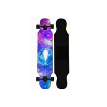 (D) 107cm/42in Abec-7 Carton Steel Bearing Long Board Skateboard Aluminum Truck 7-layer Skate Boards for Children Adult Beginner
