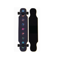 (E) 107cm/42in Abec-7 Carton Steel Bearing Long Board Skateboard Aluminum Truck 7-layer Skate Boards for Children Adult Beginner