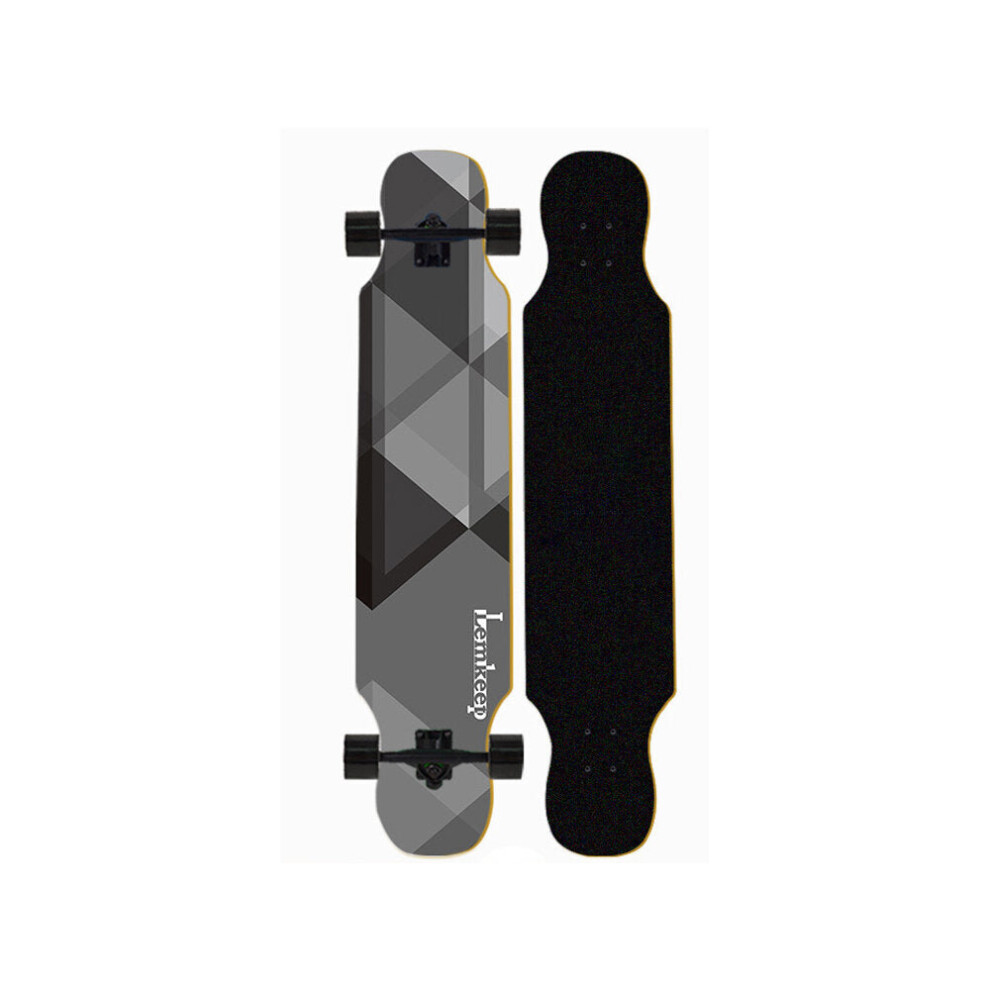 (A) 107cm/42in Abec-7 Carton Steel Bearing Long Board Skateboard Aluminum Truck 7-layer Skate Boards for Children Adult Beginner