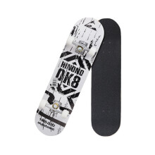 (White Black) 31.5'' 9 Ply Maple LED Flashing Skateboard Chrome Steel Longboard Bearing for Adults Beginner To Pro Outdoor