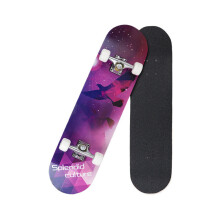 (Purple) 31.5'' 9 Ply Maple LED Flashing Skateboard Chrome Steel Longboard Bearing for Adults Beginner To Pro Outdoor