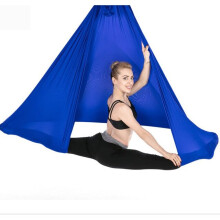 (Deep Blue) Aerial Yoga Hammock Premium Silk Swing Antigravity Belts