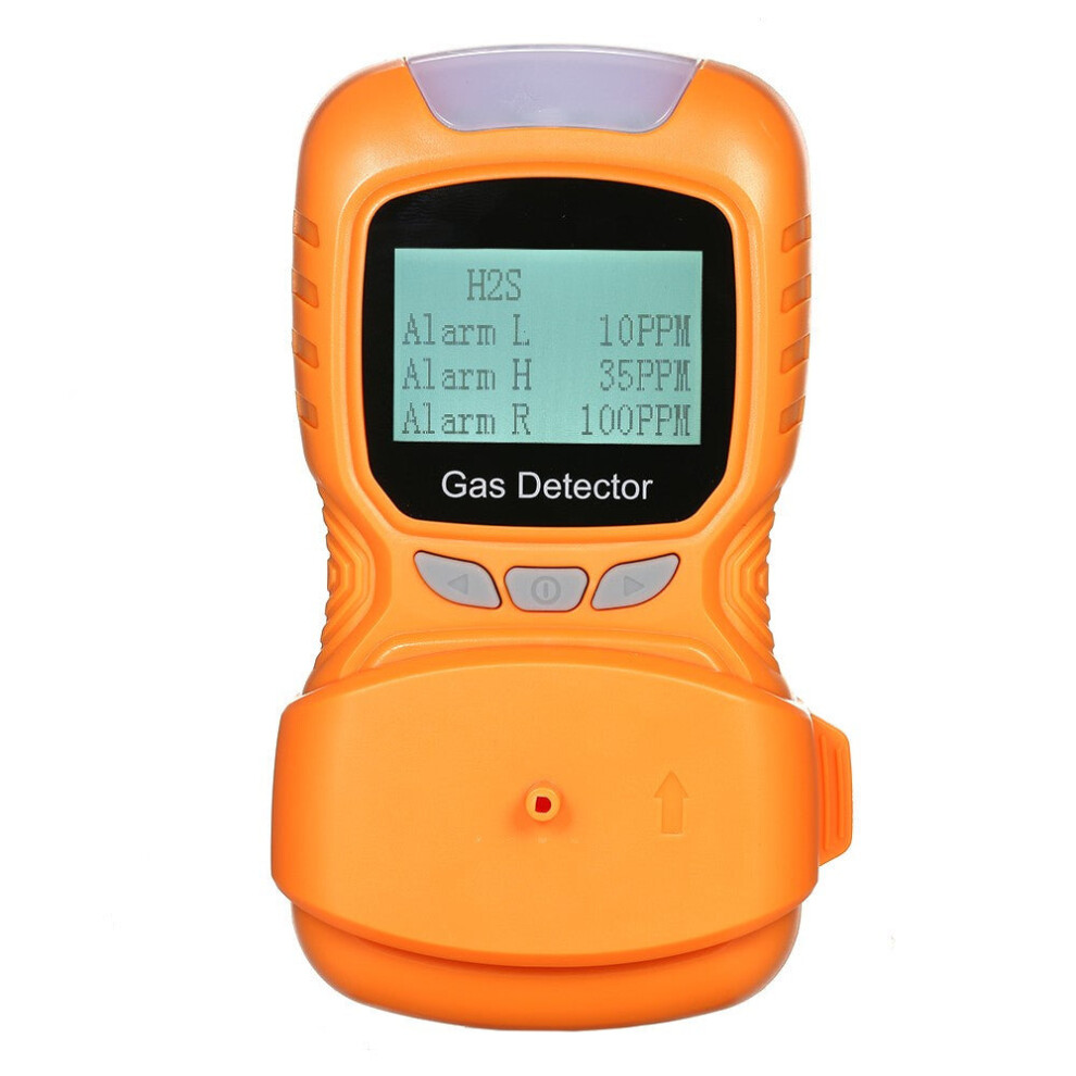 (Orange, US) 4 in 1 Gas Detector CO Monitor Digital Handheld Toxic Carbon Monoxide Hydrogen Sulfide Tester