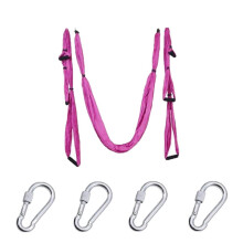 (Pink) 6 Handles Aerial Yoga Hammock Flying Swing Anti gravity Pilates Exercises Device