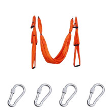 (Orange) 6 Handles Aerial Yoga Hammock Flying Swing Anti gravity Pilates Exercises Device