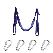 (Violet light purple) 6 Handles Aerial Yoga Hammock Flying Swing Anti gravity Pilates Exercises Device