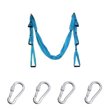 (Sky blue) 6 Handles Aerial Yoga Hammock Flying Swing Anti gravity Pilates Exercises Device