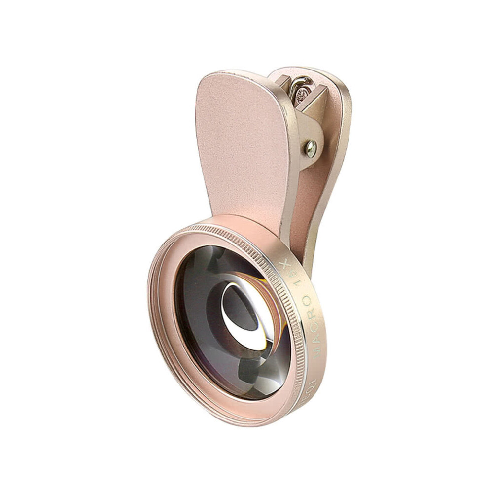 2 in 1 Clip-on Optical Glass Lens HD 0.6X Wide-angle Lens 15X Macro-lens for iPhone