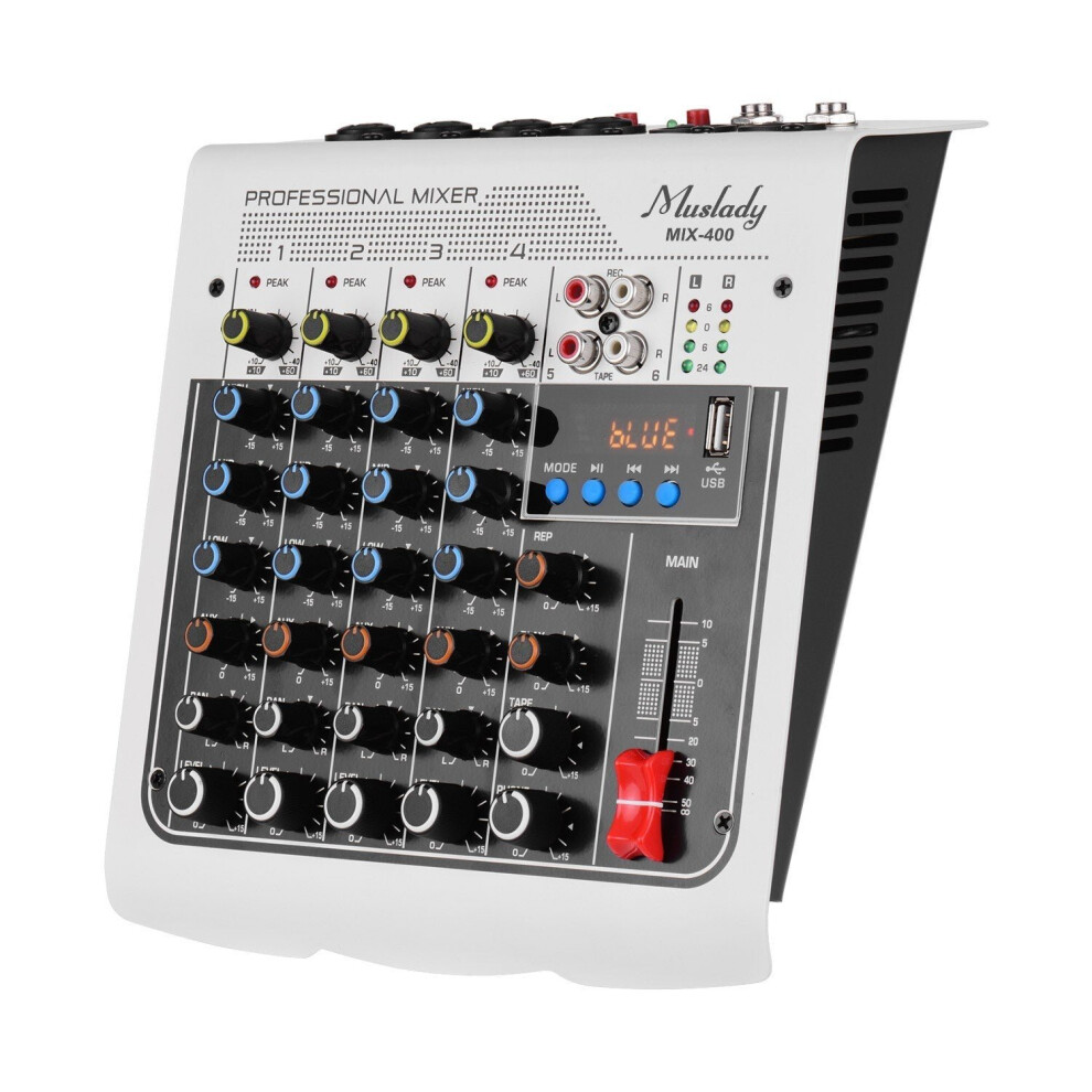 (UK Plug) 6-Channel Audio Mixer Mixing Console