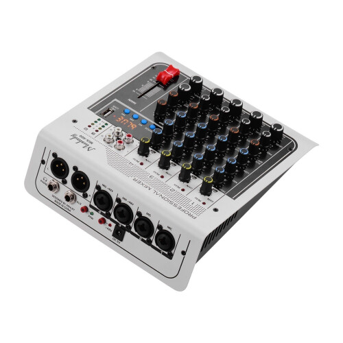 (UK Plug) 6-Channel Audio Mixer Mixing Console 2