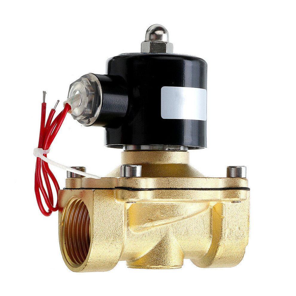 (3/8 Inch) 1/2 3/4 1 Inch 12V Electric Solenoid Valve Pneumatic Valve for Water Air Gas Brass Valve Air Valves