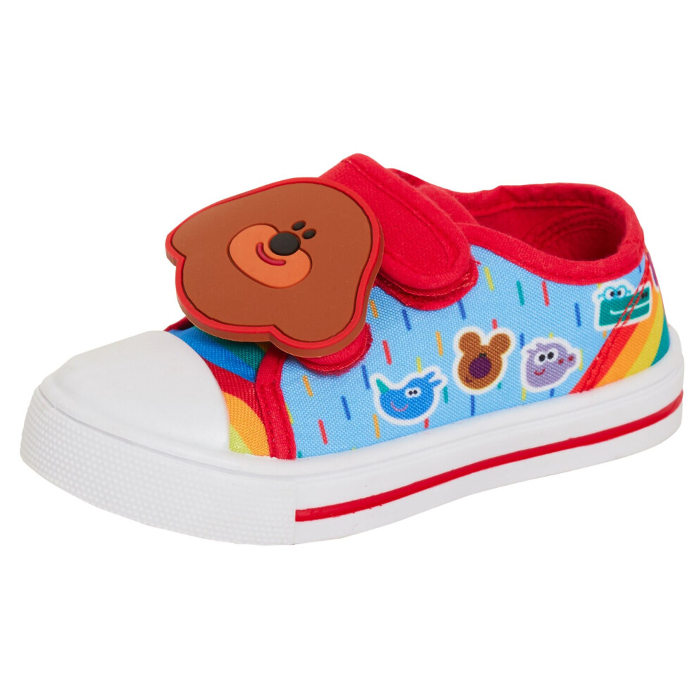 (6 UK Child) Hey Duggee Canvas Pumps Girls Boys Kids Rainbow Plimsolls Trainers Nursury Shoes