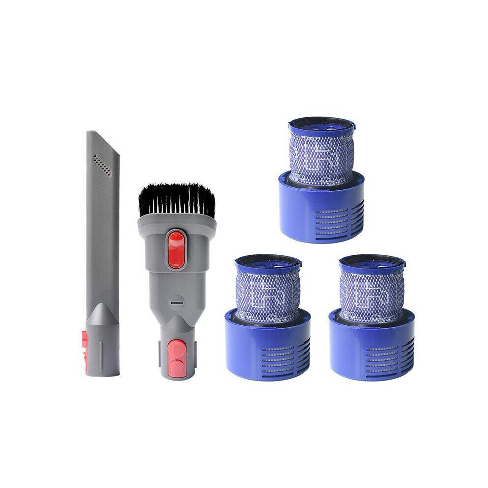 5pcs Replacements for Dyson V7 V8 V10 Vacuum Cleaner Parts Accessories Filters*3 Brush Heads*2