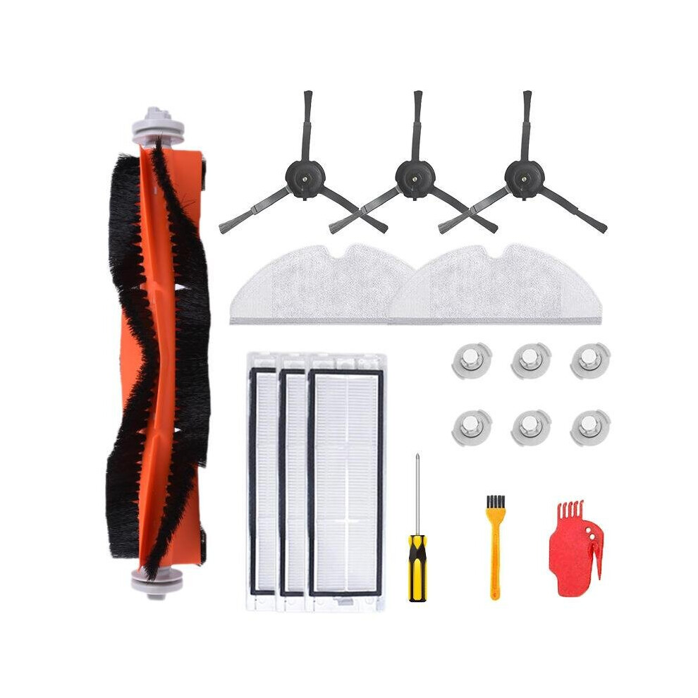 18PCS Accessories Parts for Xiaomi Robot Main Brush Side Brush Filter Water Tank Filter Comb Screw Mop Cloth
