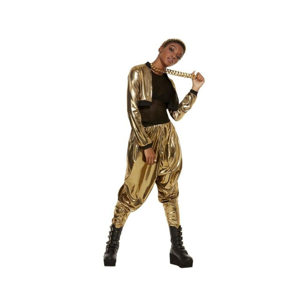 (Large) 80s Hammer Time Costume Gold Womens