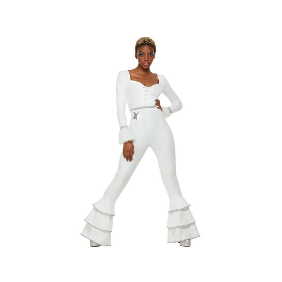 Smiffy's (Xs) 70S Deluxe Glam Costume White Womens