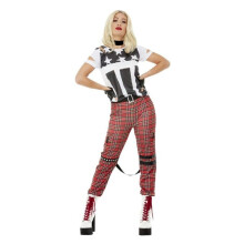 (Large) Punk Rocker Costume Red Womens