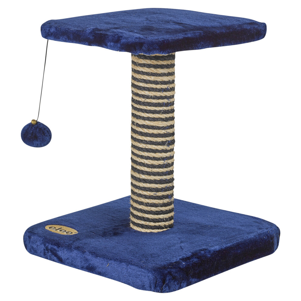 (Navy Blue 2 Tier Ball) 2 or 3 Tier Deluxe Sisal Cat Nip Post Scratchers Kitten Activity Pet Playing Toy