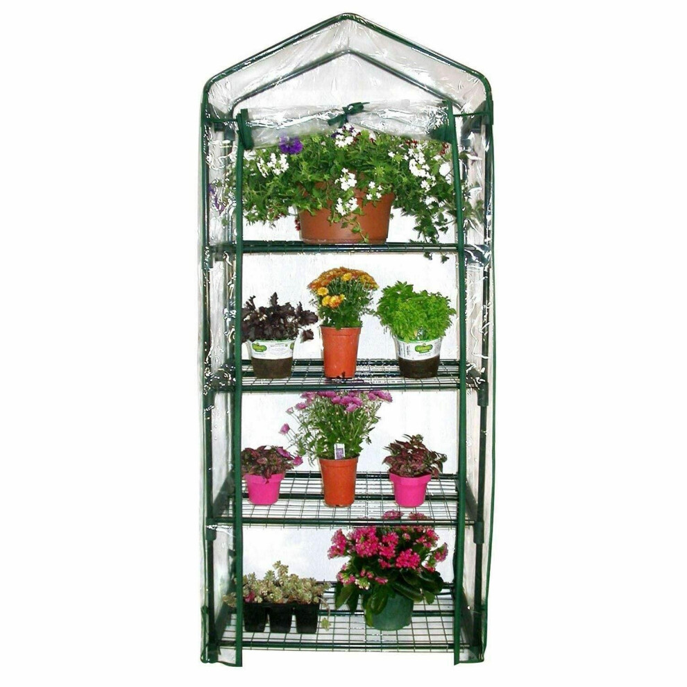 (4 Tier) Mini Greenhouse 3 /4 Tier Complete Kit Steel Frame