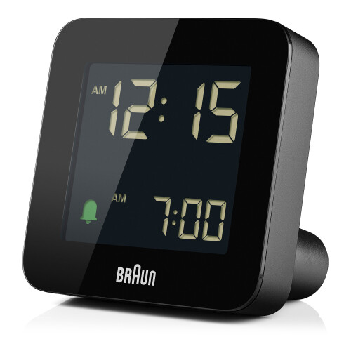 Braun Braun Digital Alarm Clock with Snooze, LCD Display, Black, BC09B 2