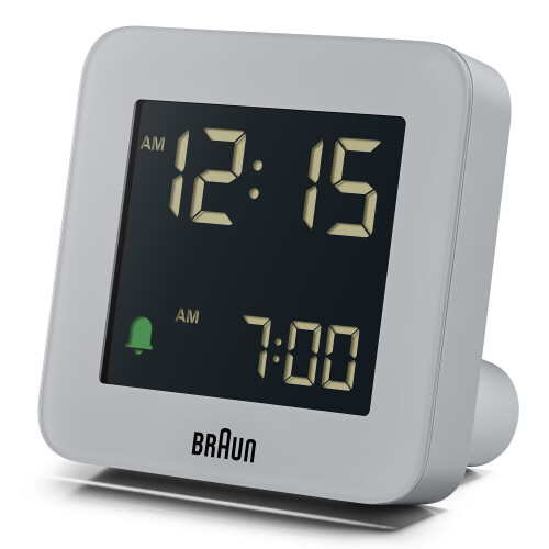 Braun Braun Digital Alarm Clock with Snooze, LCD Display, Grey, BC09G 2