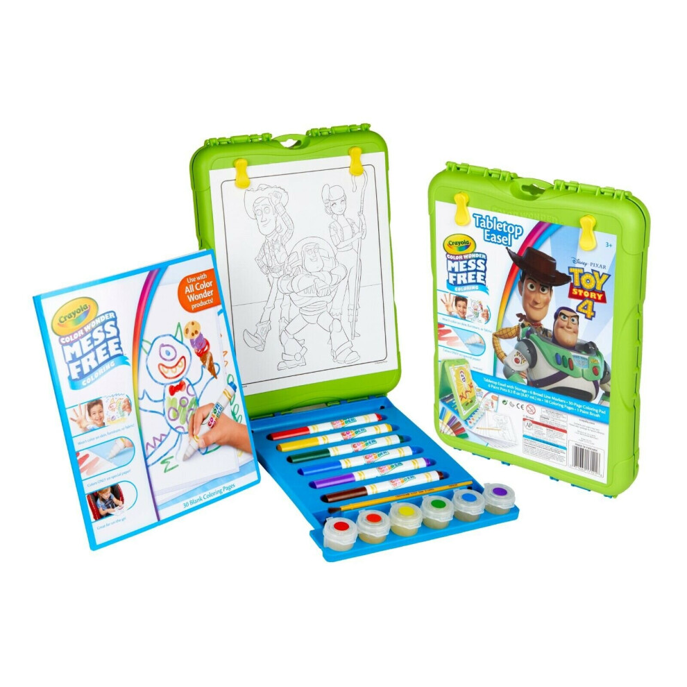 Crayola Color Wonder Toy Story 4 Travel Easel 30 Pages Markers Paints