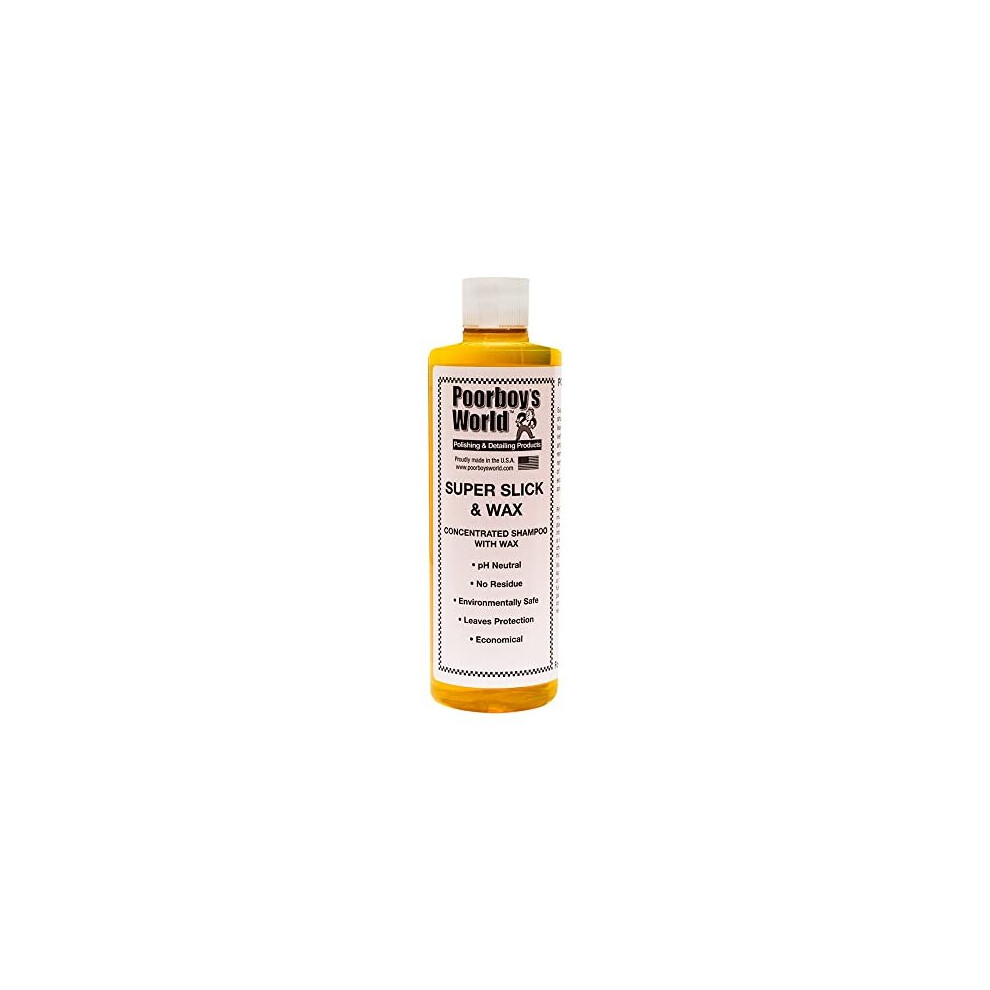 Poorboys World Super Slick And Wax High-Suds Car Shampoo With Wax Content. 5059531980645