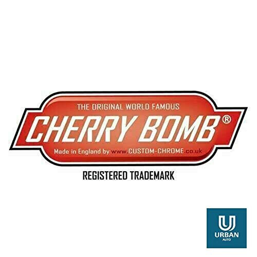 Cherry Bomb Universal Performance Exhaust Back Box In Black Fits Dacia + Bracket 1