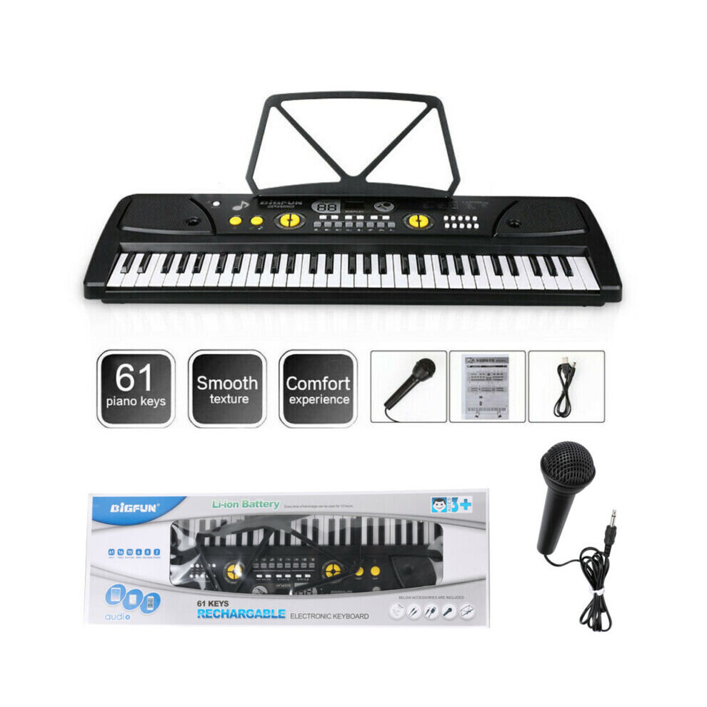 61 Key Digital Music Piano Keyboard Mic Electronic Musical Instrument