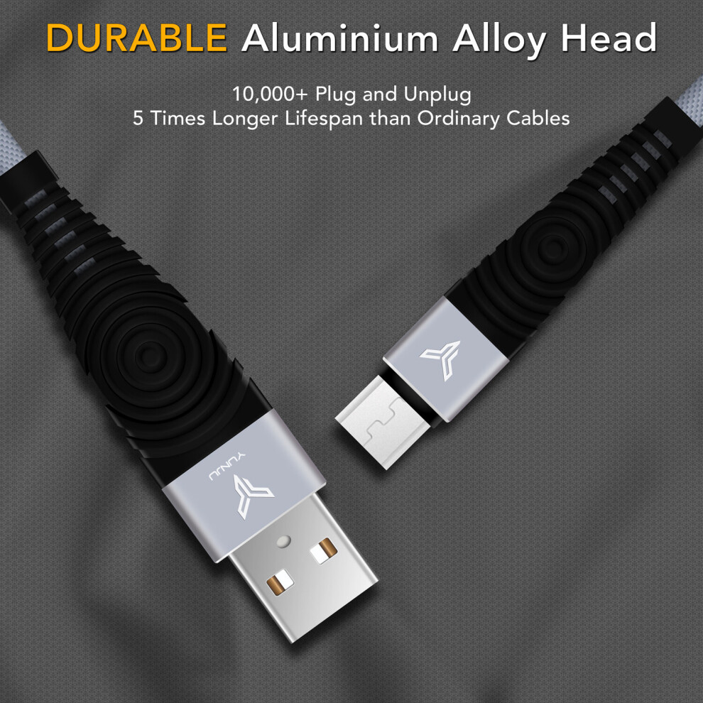 (1 Meter) Micro USB Cable Charging Cable Lead Cord Compatible with Samsung, Nexus, Huawei, Sony, Android Smartphone