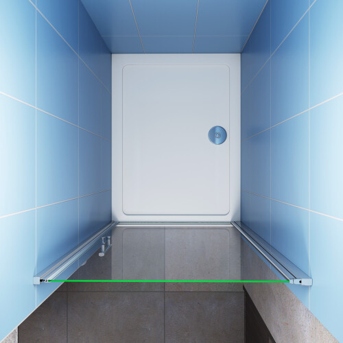 AICA (1000mm) Frameless Bifold Shower Door Enclosure Glass 1