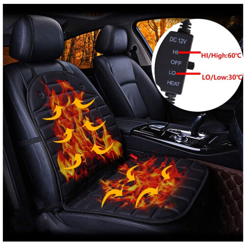 12V Car Seat Heating Pad Heated Seat Cover with Temperature Controller 2