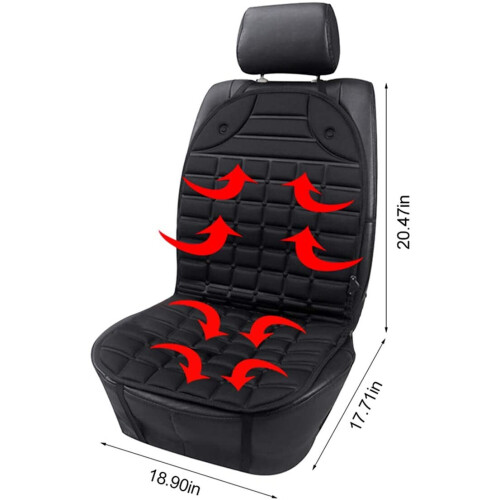 12V Car Seat Heating Pad Heated Seat Cover with Temperature Controller 1