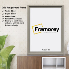 (A4- 297X210MM) Grey Picture Frames / Oslo Style Poster Frame / Wall Art Frame / Photo Print Frame / Best Photo Frame For Birthday Gift