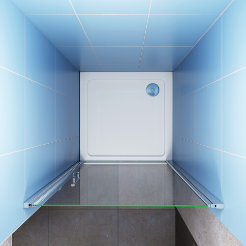 AICA (760mm) Frameless Pivot Shower Door Enclosure Glass 1