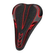 (red) New bicycle seat cover silicone thickening comfortable soft road bike bicycle seat cover accessories mountain bike seat cover