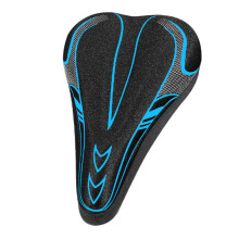 (blue) New bicycle seat cover silicone thickening comfortable soft road bike bicycle seat cover accessories mountain bike seat cover